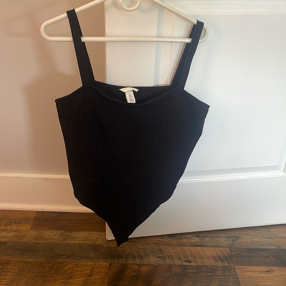 H&M BLACK TANK BODYSUIT
